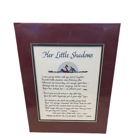 Calligraphy Print by Laura Leiden Sealed Unframed- "Her Little Shadows"‎ - Picture 2 of 6